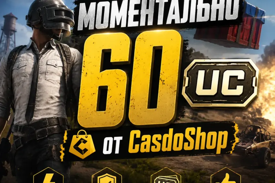 ⭐Pubg Mobile | Моментально | По UID | Международный сервер⭐🔥🎯60 UC🎯🔥
