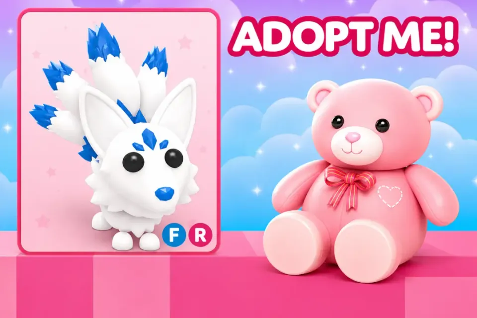 🌠FR GLACIER KITSUNE / ОЧЕНЬ РЕДКИЙ ПЕТ / СКИДКА! / ADOPT ME / ПРИМИ МЕНЯ🌠
