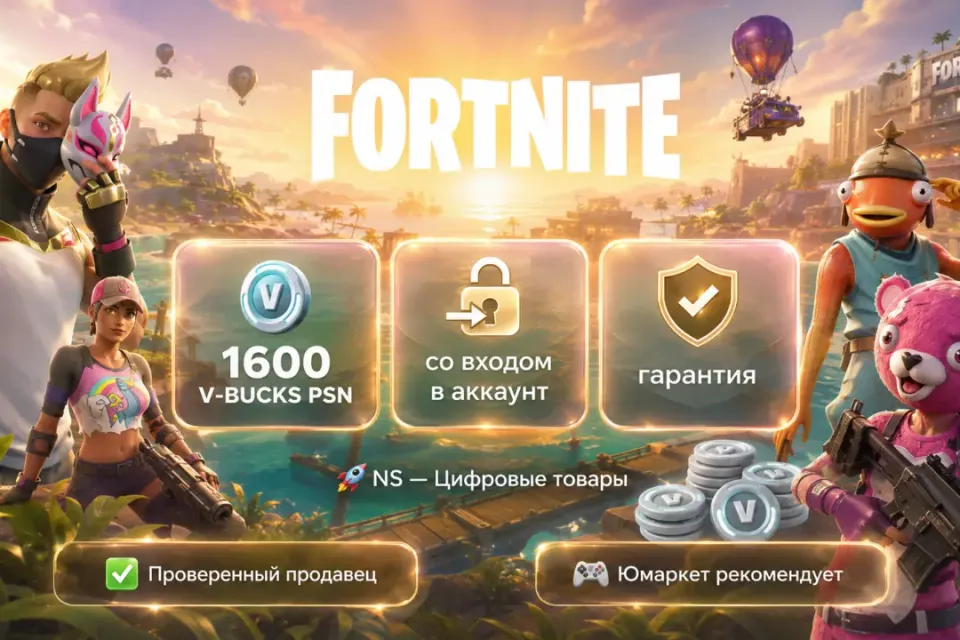 🔰 Fortnite Epic Games PlayStation — [1600 V-BUCKS Турция / Украина на Ваш аккаунт] 🔰