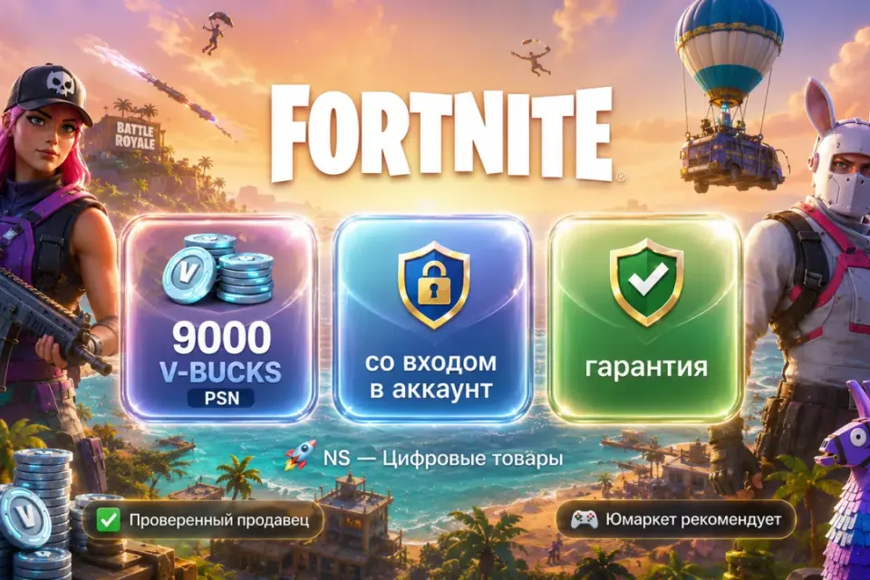 🔰 Fortnite Epic Games PlayStation — [9000 V-BUCKS Турция / Украина на Ваш аккаунт] 🔰