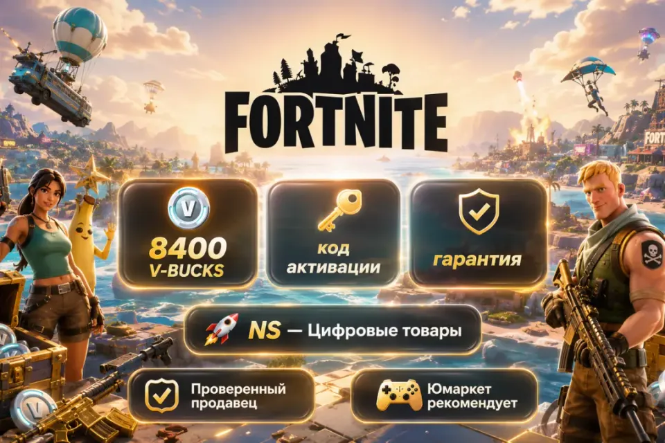 🔰 Fortnite — [8400 V-BUCKS PlayStation / Xbox / Nintendo / ПК / Код] 🔰