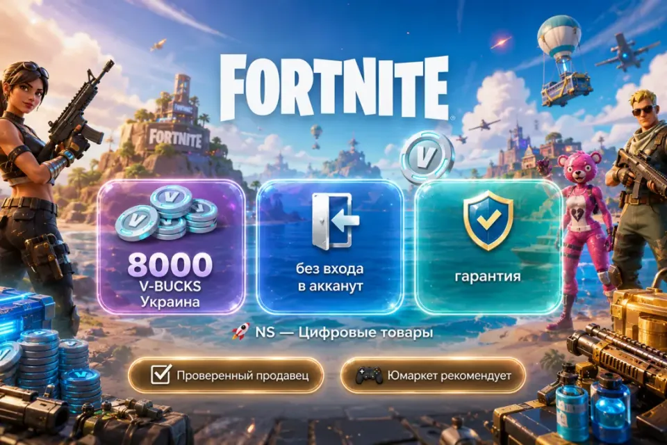 🔰 Fortnite Украина — [8000 V-BUCKS / любая платформа / без входа в акканут] 🔰