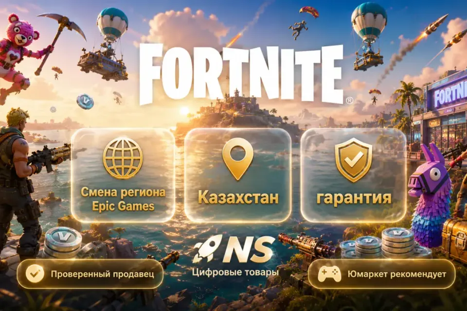🔰 Fortnite Epic Games — [смена региона Казахстан] 🔰