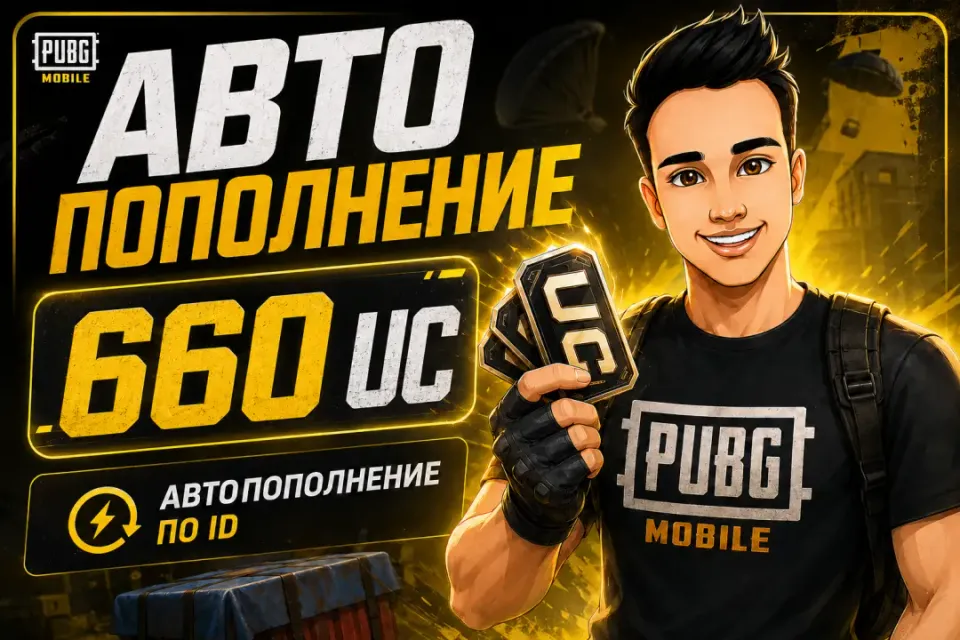 660 UC ПО ID🔥АВТОВЫДАЧА 24/7🚀ОТ БЛОГЕРА