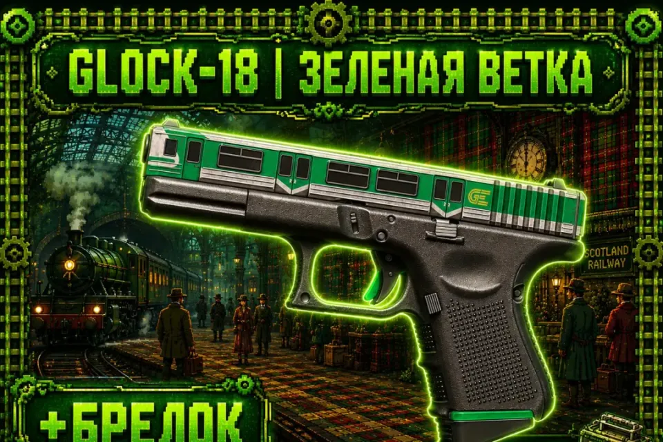 🚃🌿CLOCK-18 | ЗЕЛЕНАЯ ВЕТКА🌿🚃+✅БРЕЛОК И БОНУС✅