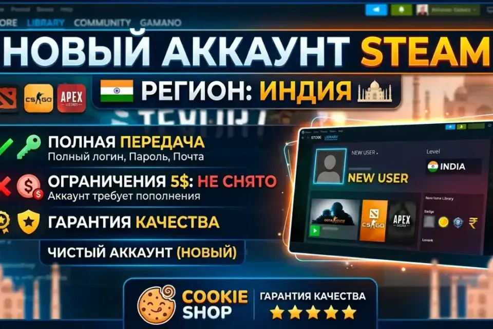 ⚡️ [АВТО-ВЫДАЧА] АККАУНТ [ИНДИЯ] • НАВСЕГДА 🔥