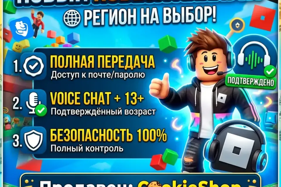 💎 ROBLOX 21+ 🎙️ ГОЛОСОВОЙ ЧАТ ВКЛЮЧЕН 🚀 ЧИСТЫЙ АККАУНТ