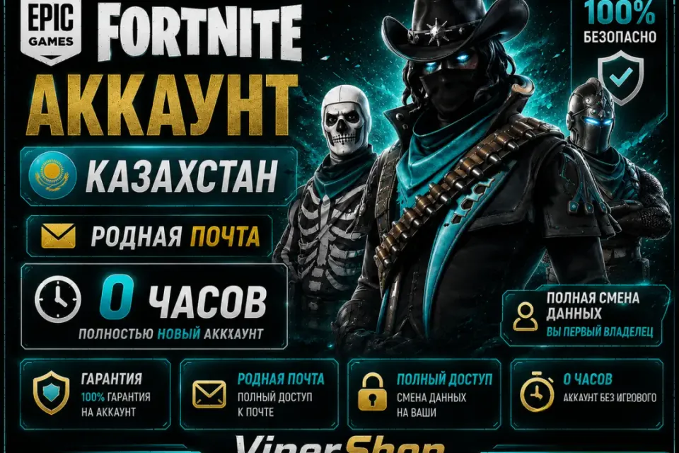 [НОВЫЙ] Fortnite - Казахстан (EPIC GAMES) — 0 ЧАСОВ | РОДНАЯ ПОЧТА