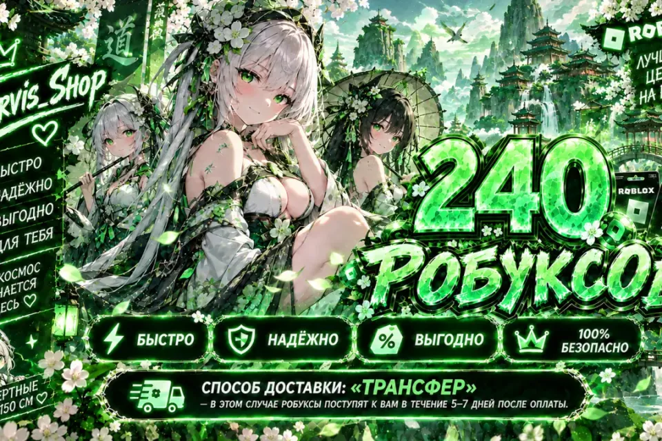 🌿✨ 240 РОБУКСОВ ✨🌿🧚‍♀️ БЫСТРО🍃 КОМИССИЮ ПОКРЫВАЮ 🔐 БЕЗ ВХОДА В АККАУНТ ✅