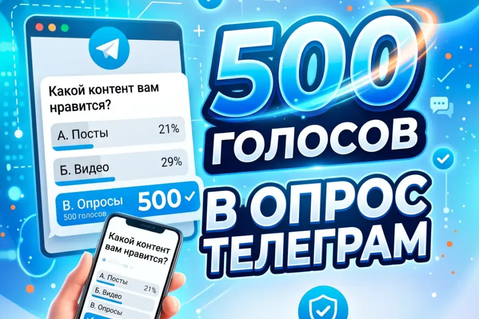 🔥500 ГОЛОСОВ В ОПРОС ТЕЛЕГРАМ 🔥