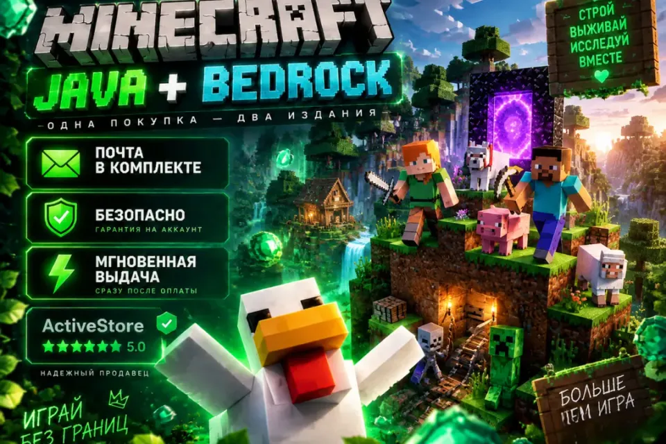 Minecraft: Java + Bedrock [Лицензия] | Доступ | ActivStore