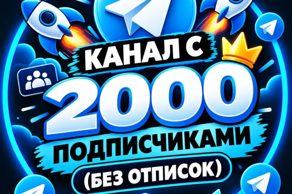 🚀КАНАЛ С 2000 ПОДПИСЧИКАМИ 🚀(БЕЗ ОТПИСОК)