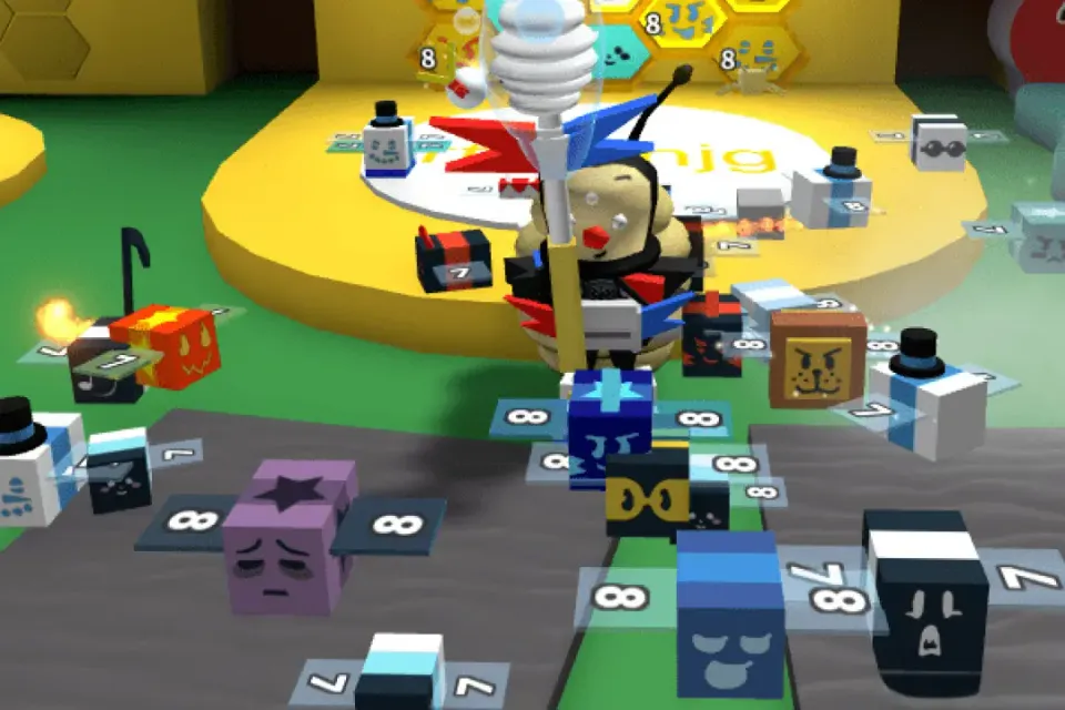 в bee swarm simulator 2018 года с надетой bbm маской