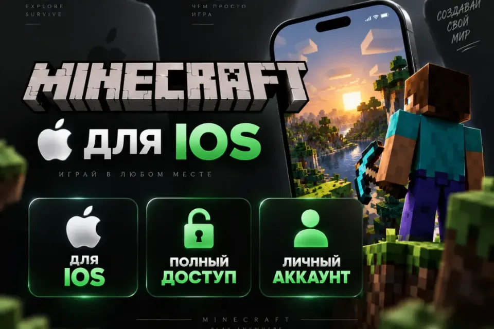 MINECRAFT | IOS | ПОЛНЫЙ ДОСТУП | ЛИЧНЫЙ