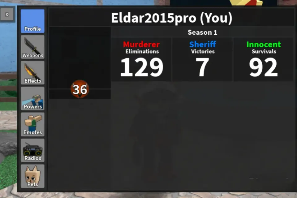 DONATE MM2 Красивый скин 36 уровень