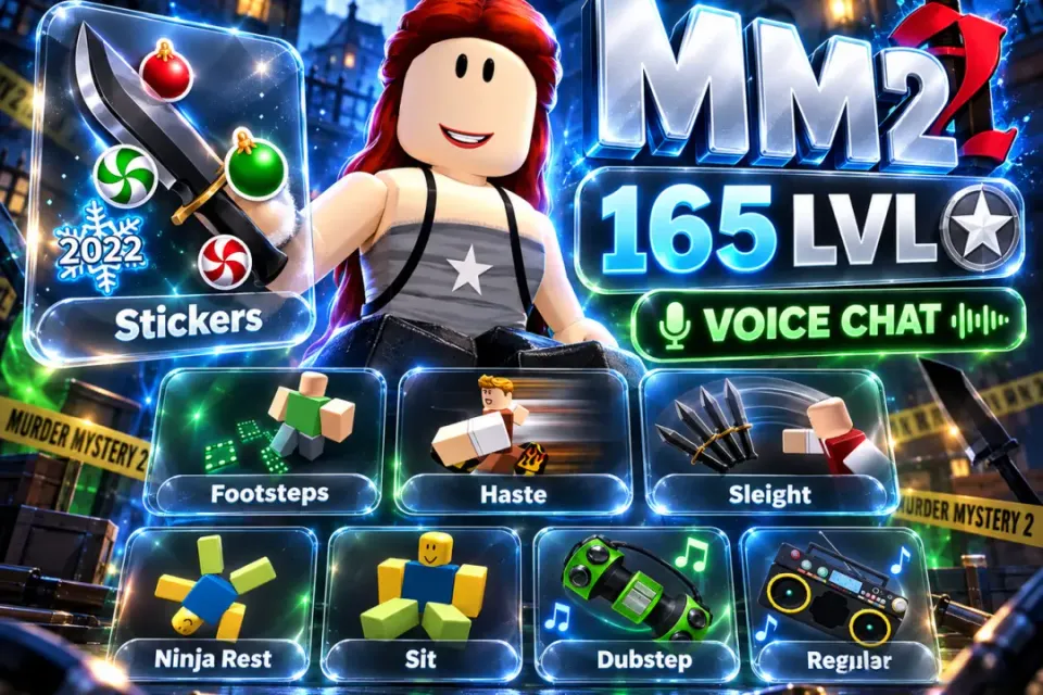 MM2 165 lvl + voice chat