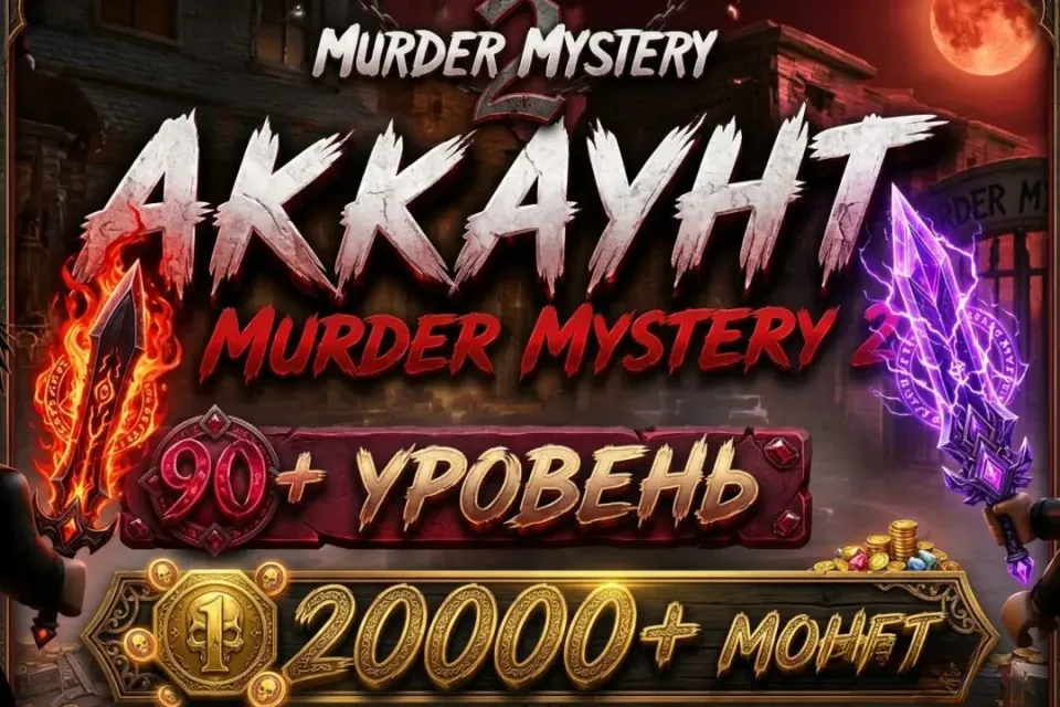 Полный Доступ | MM2 | 90+ LVL | 20.000+ МОНЕТ