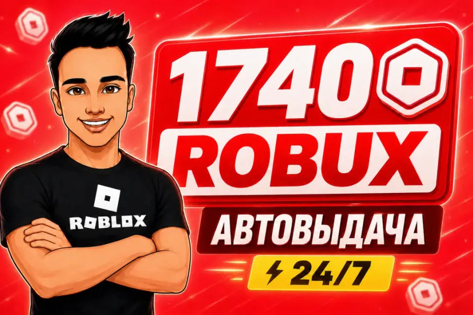 💎1740 РОБУКСОВ | АВТОВЫДАЧА 24/7✅ОТ БЛОГЕРА